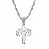 PEF0064S BOBIJOO Jewelry Silver Stainless Steel Zodiac Sign Necklace