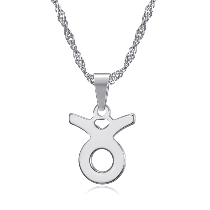 PEF0064S BOBIJOO Jewelry Silber Edelstahl Sternzeichen Halskette