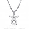 PEF0064S BOBIJOO Jewelry Silver Stainless Steel Zodiac Sign Necklace