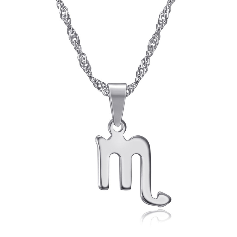 Collier signe astrologique en acier inoxydable argenté bobijoo Collier signe astrologique en acier inoxydable argenté bobijoo