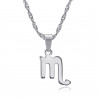 Collier signe astrologique en acier inoxydable argenté bobijoo