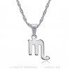 Collier signe astrologique en acier inoxydable argenté bobijoo