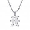 Collier signe astrologique en acier inoxydable argenté bobijoo