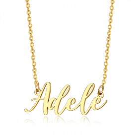 Women's Name Necklace Stainless Steel Gold Plated of your choice bobijoo