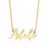 Women's Name Necklace Stainless Steel Gold Plated of your choice bobijoo