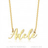 Women's Name Necklace Stainless Steel Gold Plated of your choice bobijoo