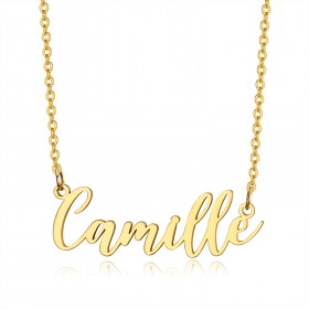 Collier prénom Femme Acier inoxydable Plaqué Or au choix bobijoo