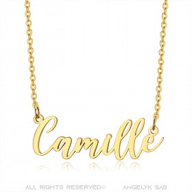 Collier prénom Femme Acier inoxydable Plaqué Or au choix bobijoo