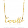 Collier prénom Femme Acier inoxydable Plaqué Or au choix bobijoo