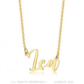 Collier prénom Femme Acier inoxydable Plaqué Or au choix bobijoo