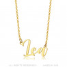 Collier prénom Femme Acier inoxydable Plaqué Or au choix bobijoo