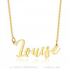Collier prénom Femme Acier inoxydable Plaqué Or au choix bobijoo