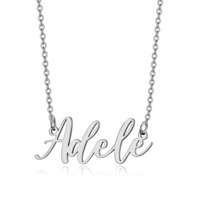 PEF0065S BOBIJOO Jewelry Name necklace Woman Stainless steel Silver of your choice