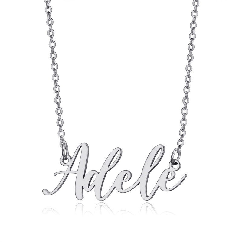 Name necklace for women Stainless steel Silver to choose from bobijoo