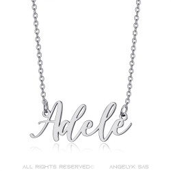 Collier prénom Femme Acier inoxydable Argenté au choix bobijoo