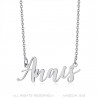 Collier prénom Femme Acier inoxydable Argenté au choix bobijoo