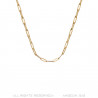 Masche Pferd 4mm Kette Posaune Stahl Gold bobijoo