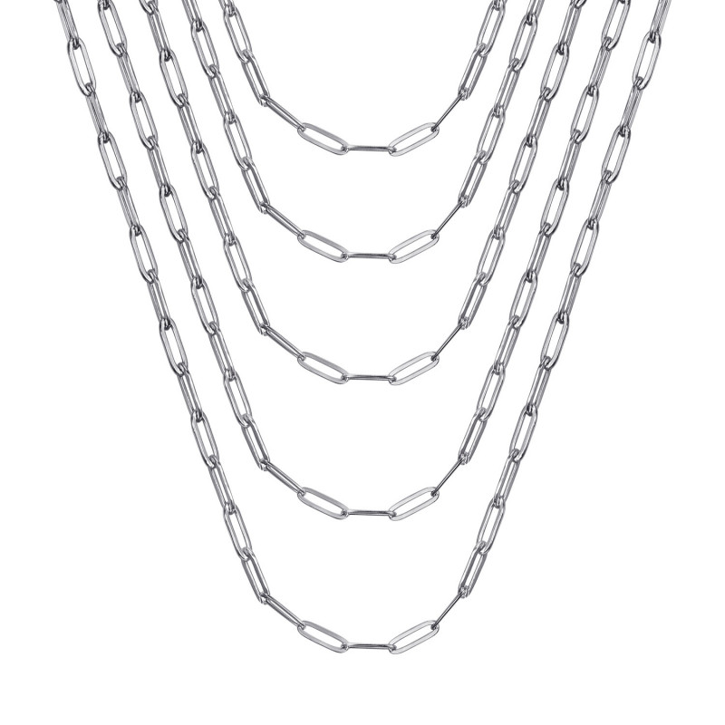 Masche Pferd 4mm Kette Posaune Stahl Silber bobijoo