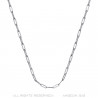Maille cheval 4mm Chaîne trombone Acier Argent bobijoo