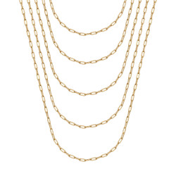 Maille cheval 2mm Chaîne trombone Acier Or bobijoo