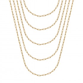 COH0036 BOBIJOO Jewelry Catena a trombone in acciaio dorato da 2 mm a maglia di cavallo