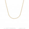 COH0036 BOBIJOO Jewelry Catena a trombone in acciaio dorato da 2 mm a maglia di cavallo