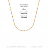 COH0036 BOBIJOO Jewelry Horse mesh 2mm Gold steel trombone chain