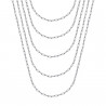 COH0036S BOBIJOO Jewelry Horse mesh 2mm Silver steel trombone chain