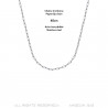 COH0036S BOBIJOO Jewelry Cadena de trombón de acero plateado de malla de caballo de 2 mm