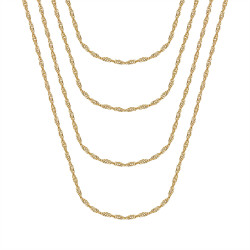 Maille singapour Chaîne femme Acier Or bobijoo
