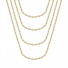 COH0037 BOBIJOO Jewelry Singapore mesh Cadena de mujer Steel Gold