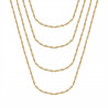 COH0037 BOBIJOO Jewelry Singapore mesh Women's chain Steel Gold