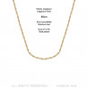 COH0037 BOBIJOO Jewelry Singapore mesh Women's chain Steel Gold