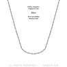 Maille singapour Chaîne femme Acier Argent bobijoo