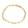 Maille cheval : bracelet trombone 4mm Acier Or bobijoo