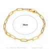 BR0284 BOBIJOO Jewelry Horse mesh: 4mm gold steel trombone bracelet