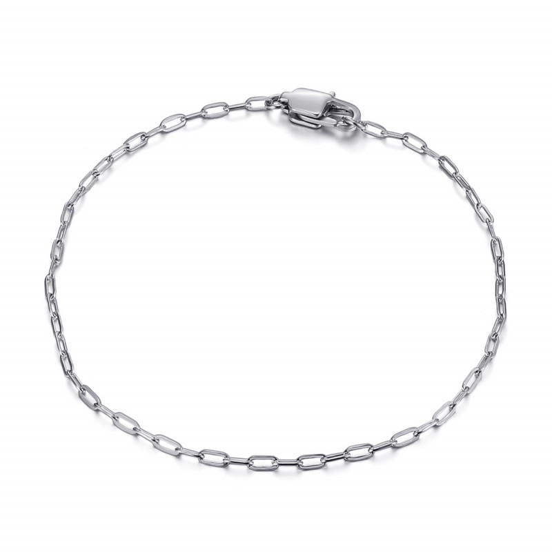 BR0285S BOBIJOO Jewelry Pferdenetz: 2 mm Silber Silber Posaune Armband