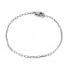 Maille cheval : bracelet trombone 2mm Acier Argent bobijoo