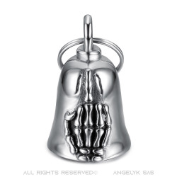 MOT0036 BOBIJOO Jewelry Guardian bell Dito medio Biker in acciaio 316L