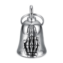 MOT0036 BOBIJOO Jewelry Guardian bell Dito medio Biker in acciaio 316L