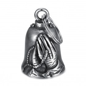 MOT0037 BOBIJOO Jewelry Rosario campana guardiano mani preghiera acciaio 316L