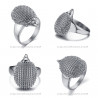 BA0201S BOBIJOO Jewelry Anillo Hedgehog Niglo Acero Inoxidable Plata