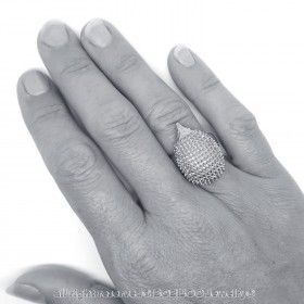 BA0201S BOBIJOO Jewelry Ring Hedgehog Niglo Stainless Steel Silver