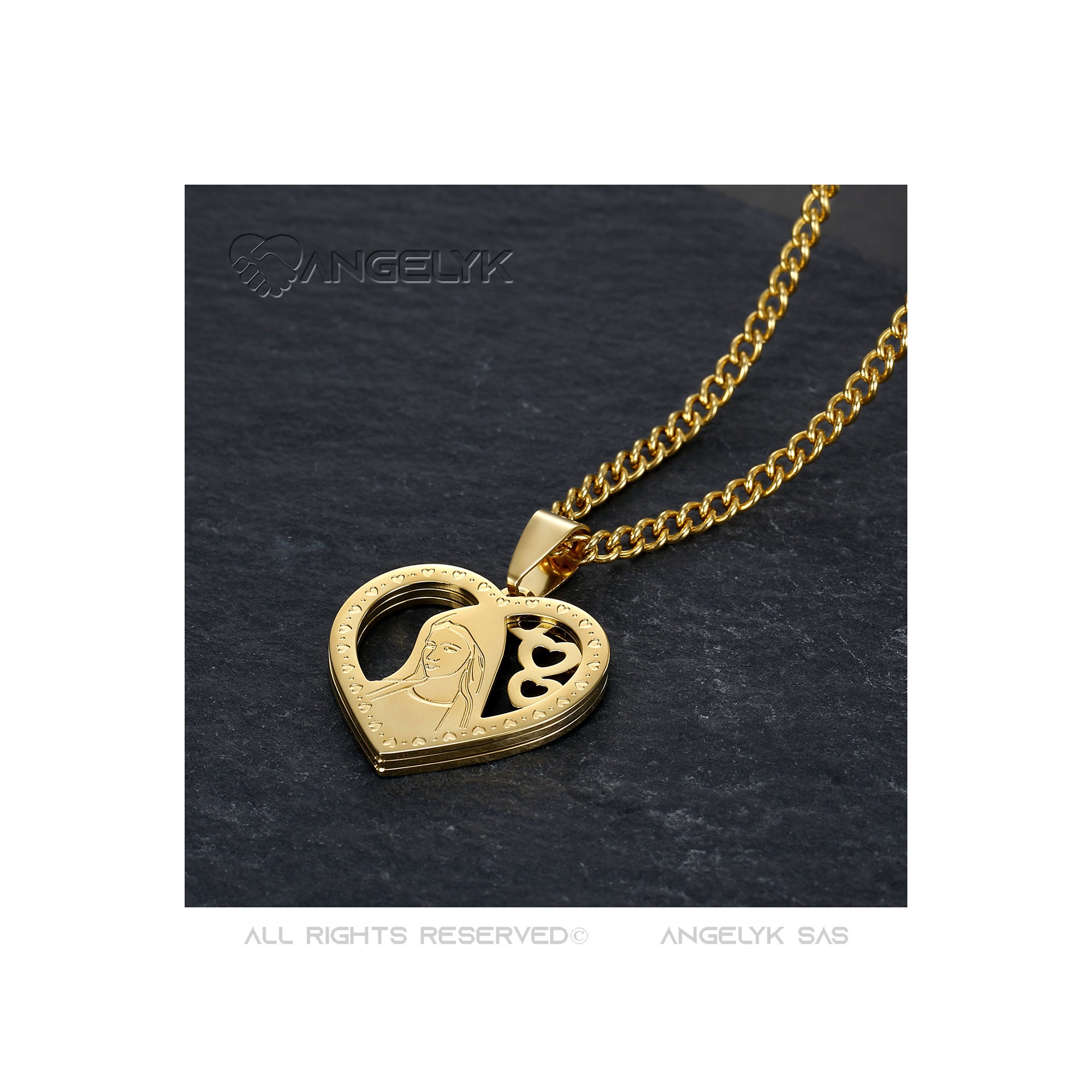 Pendentifs En Acier Inoxydable 304 Plaqué Or 18 Carat Véritable En Gros