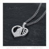 PEF0008S BOBIJOO Jewelry Pendant Heart Virgin Mary Necklace Woman Steel Silver