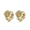 BOE0005 BOBIJOO Jewelry Baby child earrings Gold Gold Flowers Diamonds