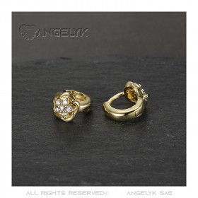 BOE0005 BOBIJOO Jewelry Baby child earrings Gold Gold Flowers Diamonds