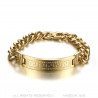 Men's Gold Curb Bracelet Stainless Steel bobijoo