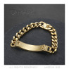 Pulsera para hombre de acero inoxidable con bordillo de oro bobijoo