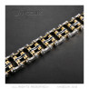 BR0243 BOBIJOO Jewelry Large Motorcycle Chain Bracelet Steel Gold Black Silver